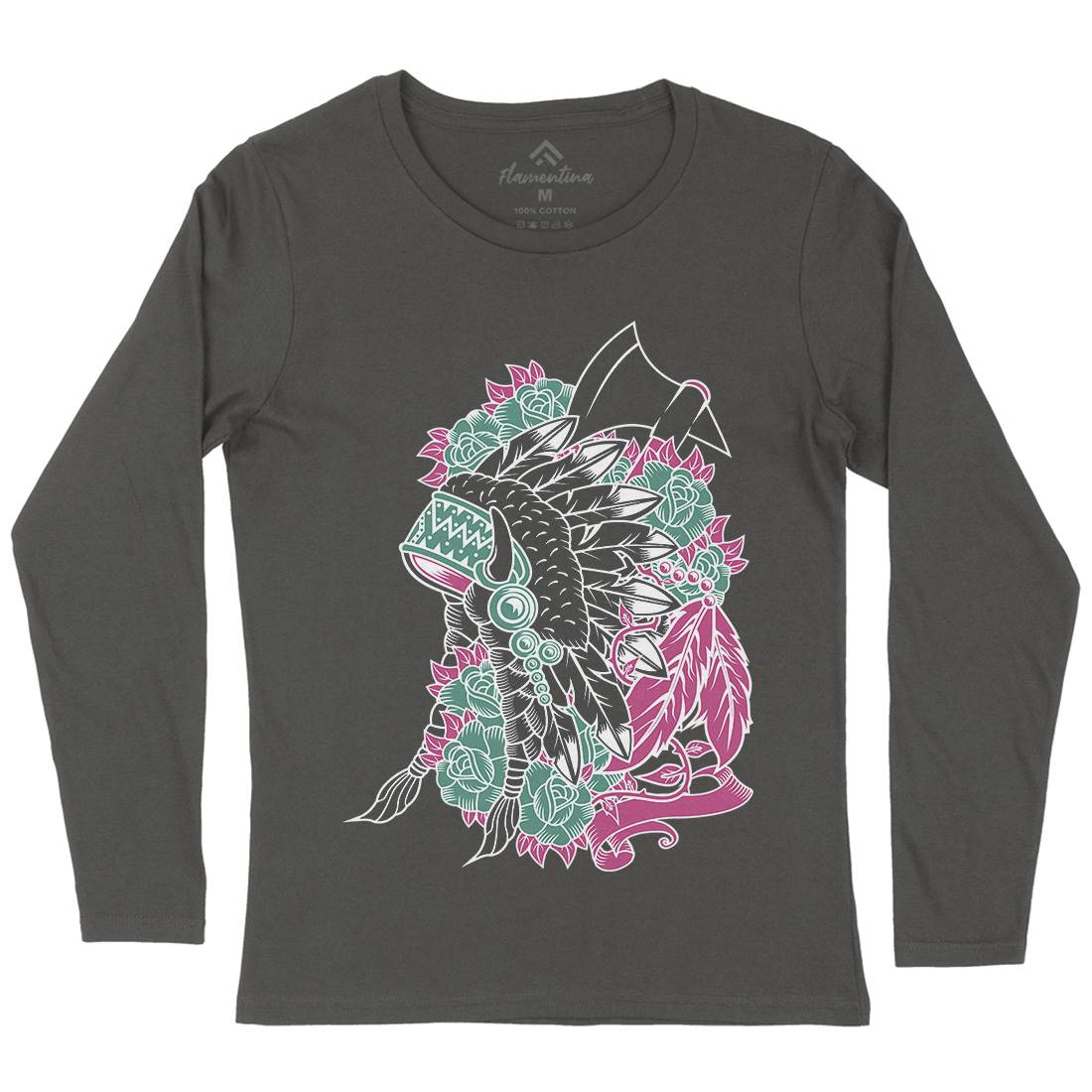Indian Womens Long Sleeve T-Shirt Motorcycles A071