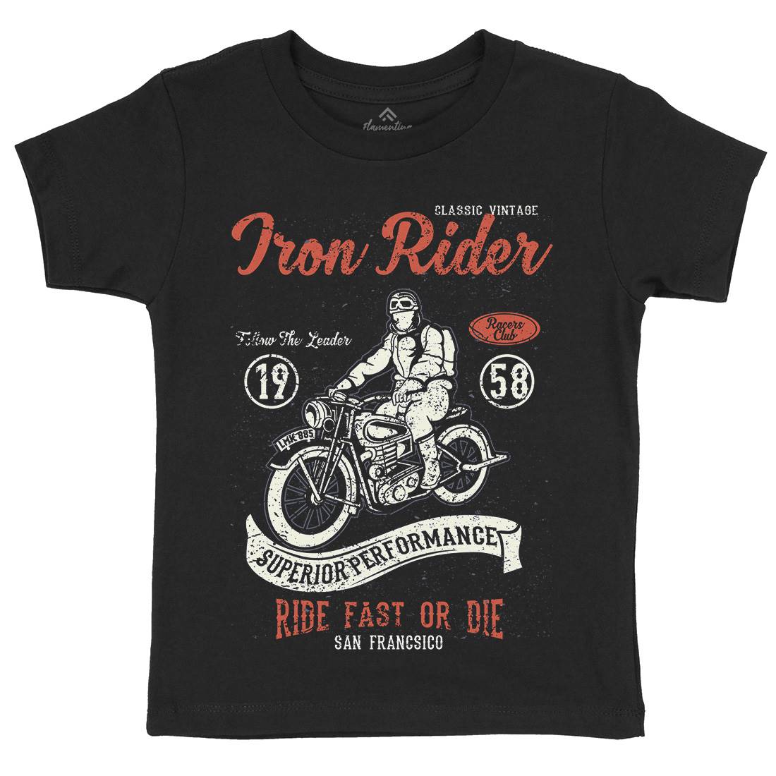Iron Rider Kids Crew Neck T-Shirt Motorcycles A072