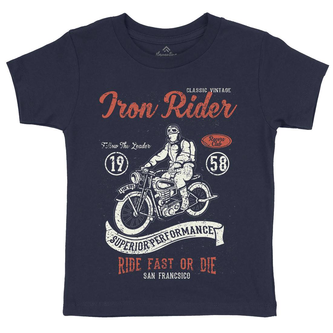Iron Rider Kids Organic Crew Neck T-Shirt Motorcycles A072