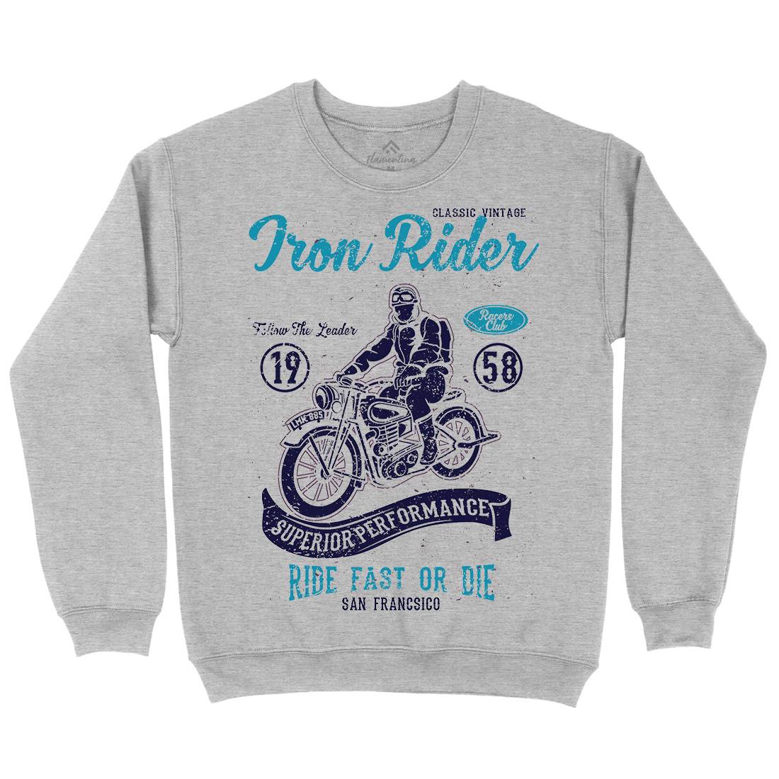 Iron Rider Mens Crew Neck Sweatshirt Motorcycles A072