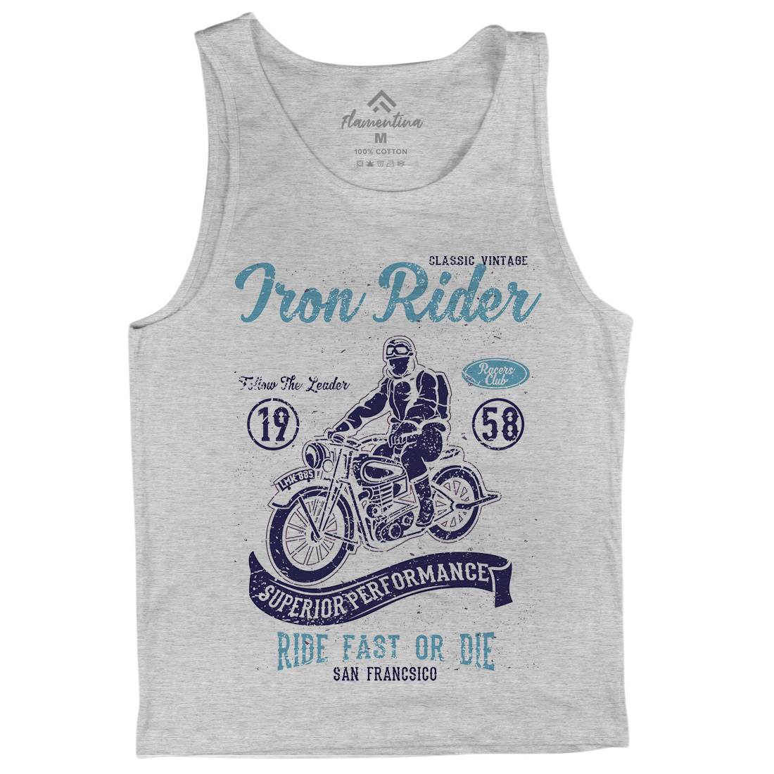 Iron Rider Mens Tank Top Vest Motorcycles A072