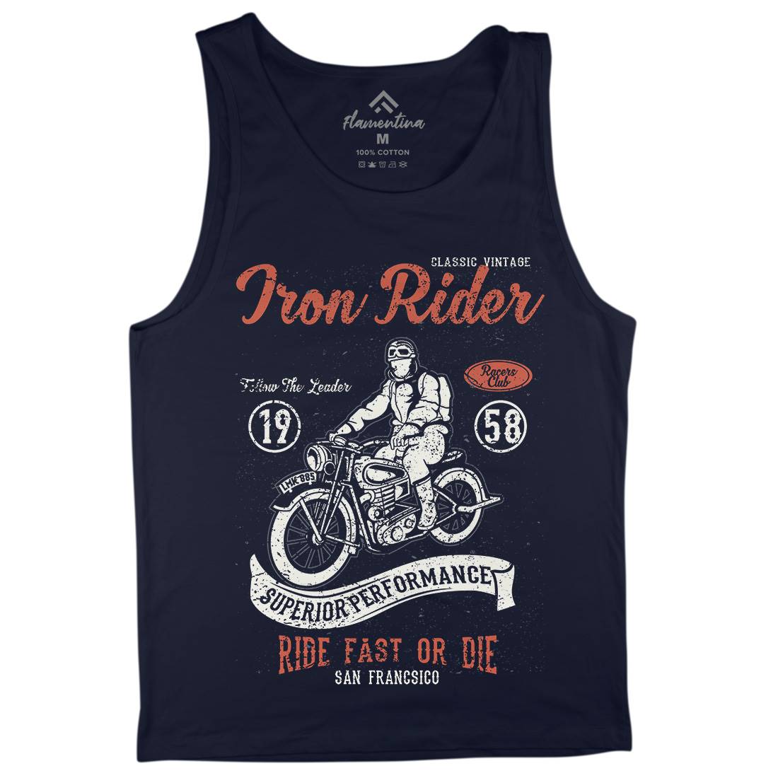 Iron Rider Mens Tank Top Vest Motorcycles A072