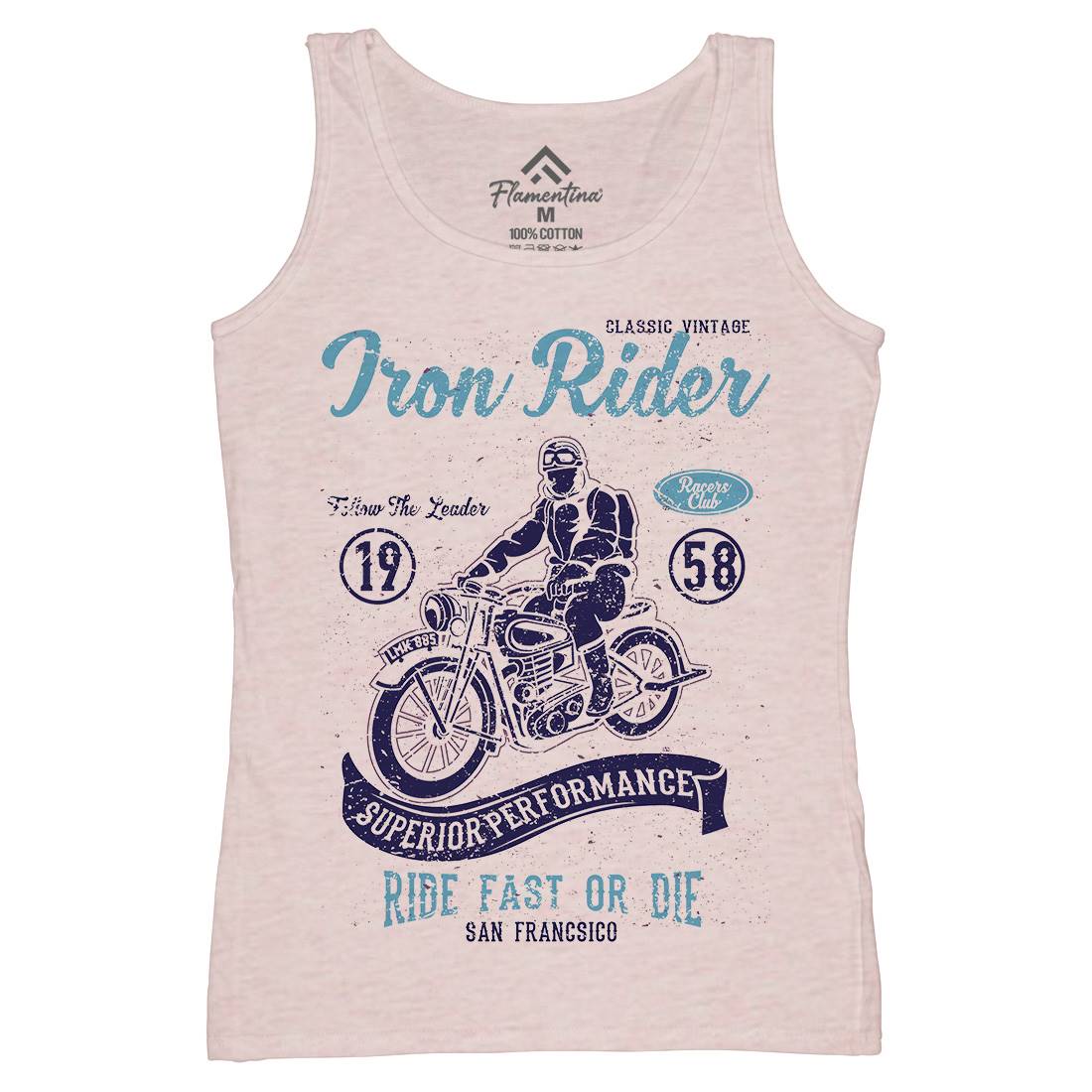 Iron Rider Womens Organic Tank Top Vest Motorcycles A072