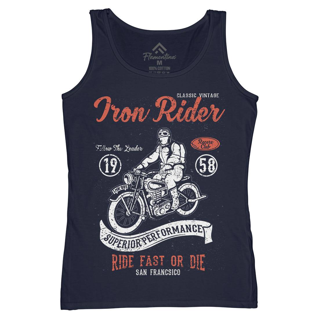 Iron Rider Womens Organic Tank Top Vest Motorcycles A072