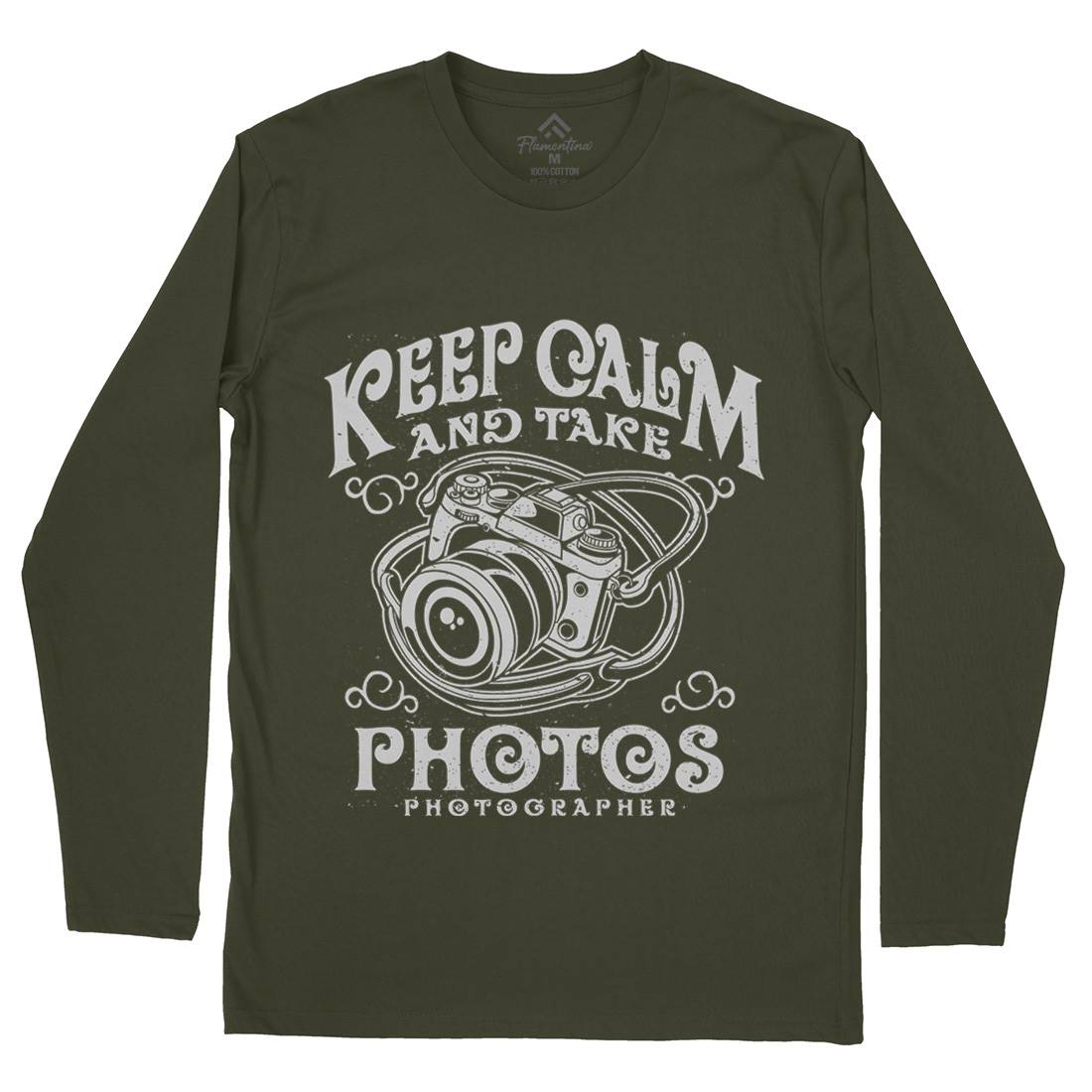 Keep Calm And Take Photos Mens Long Sleeve T-Shirt Media A073