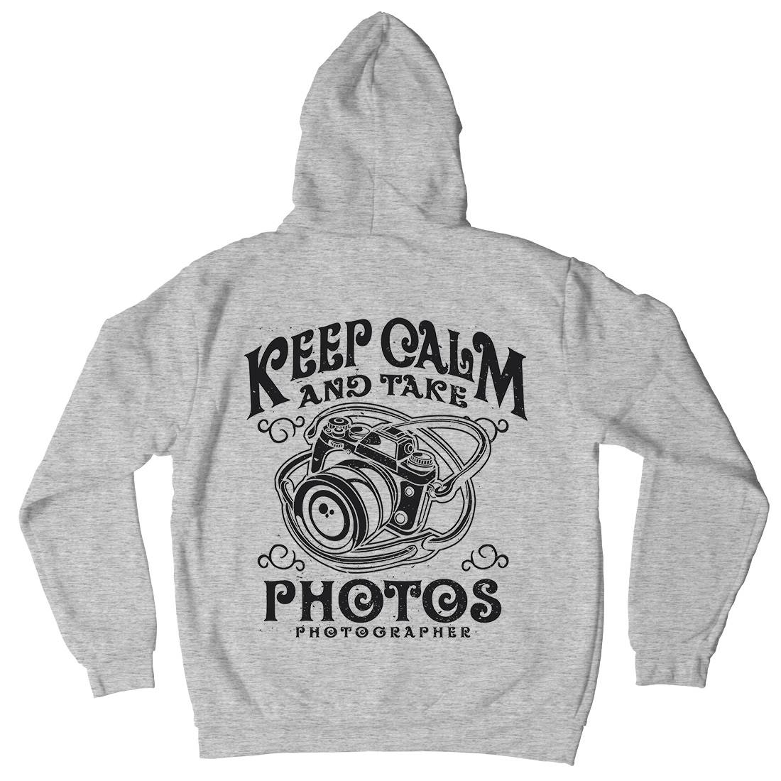 Keep Calm And Take Photos Mens Hoodie With Pocket Media A073