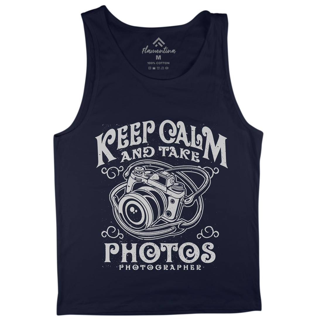 Keep Calm And Take Photos Mens Tank Top Vest Media A073