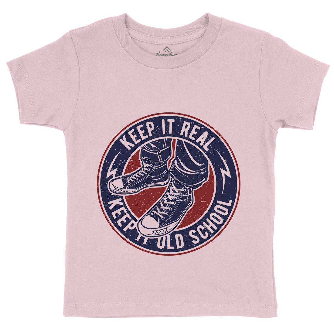 Keep It Old School Kids Organic Crew Neck T-Shirt Retro A074