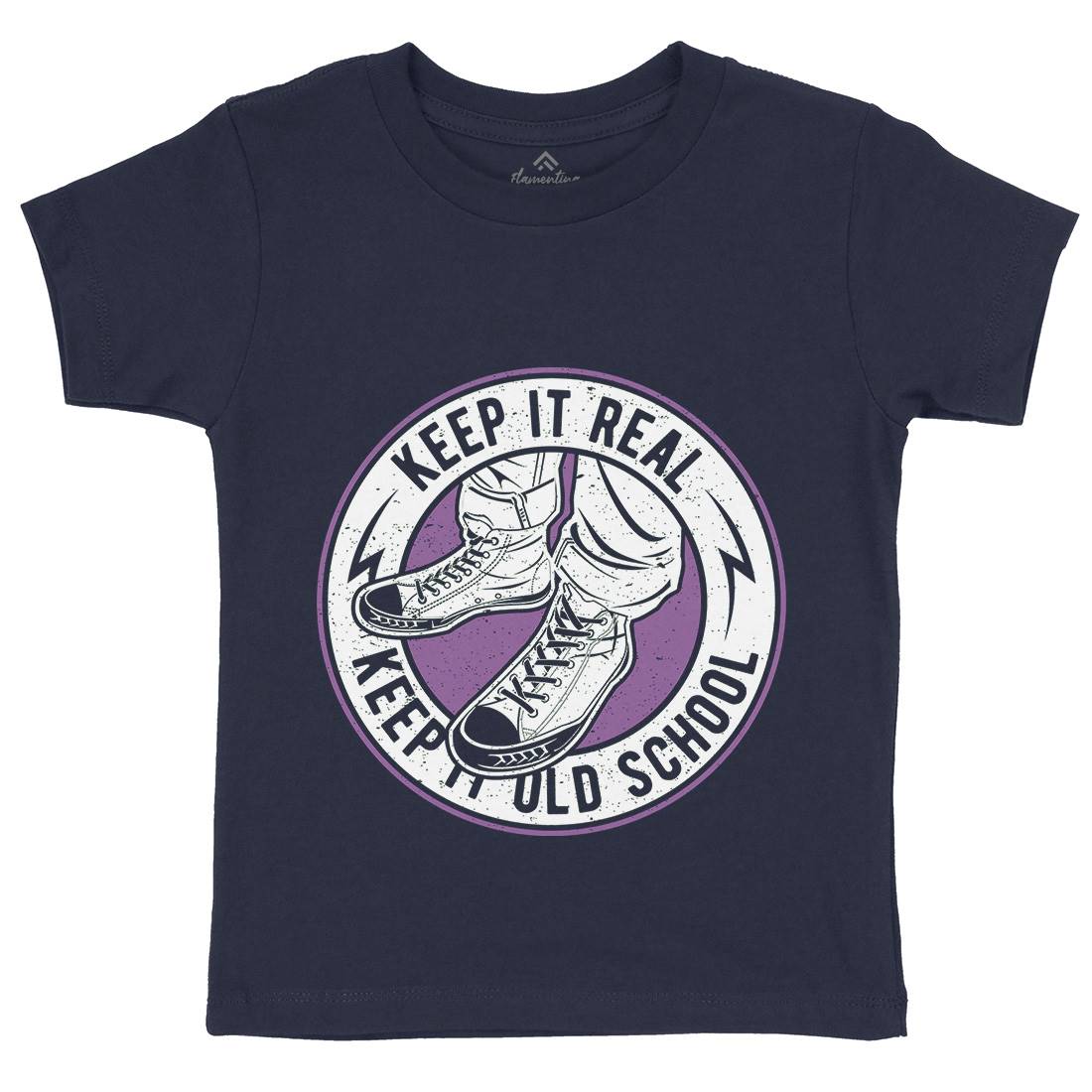 Keep It Old School Kids Crew Neck T-Shirt Retro A074