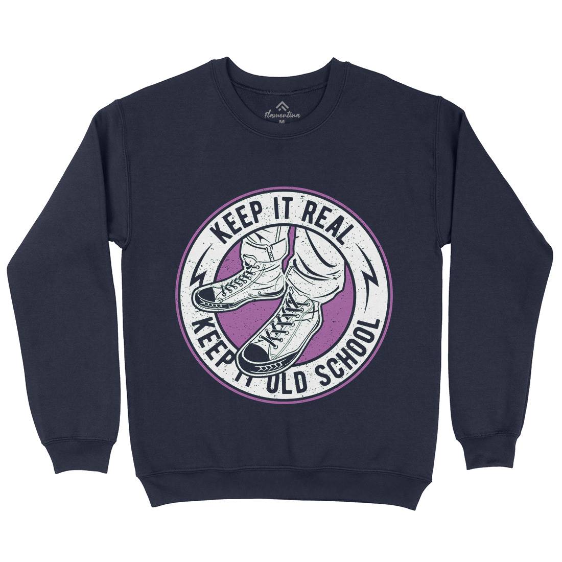 Keep It Old School Mens Crew Neck Sweatshirt Retro A074