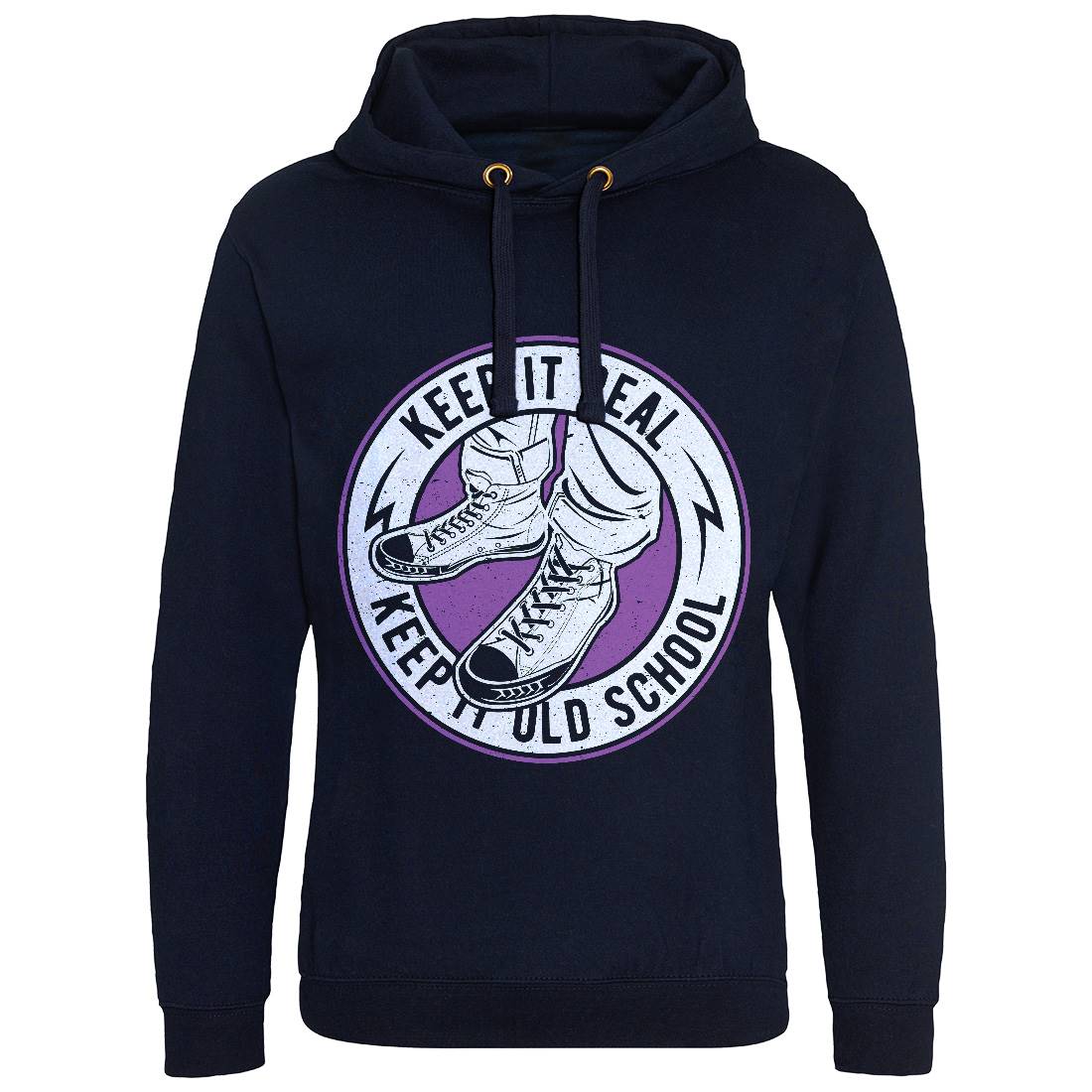 Keep It Old School Mens Hoodie Without Pocket Retro A074