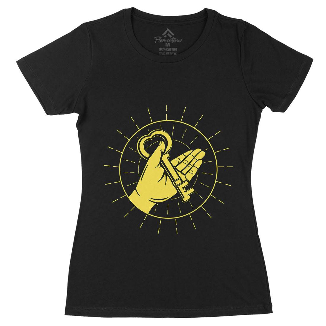 Key Of Life Womens Organic Crew Neck T-Shirt Religion A075