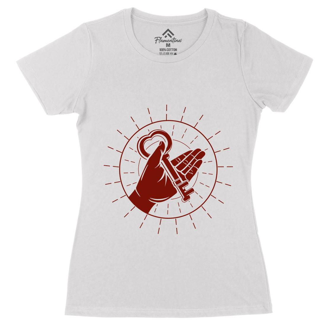 Key Of Life Womens Organic Crew Neck T-Shirt Religion A075
