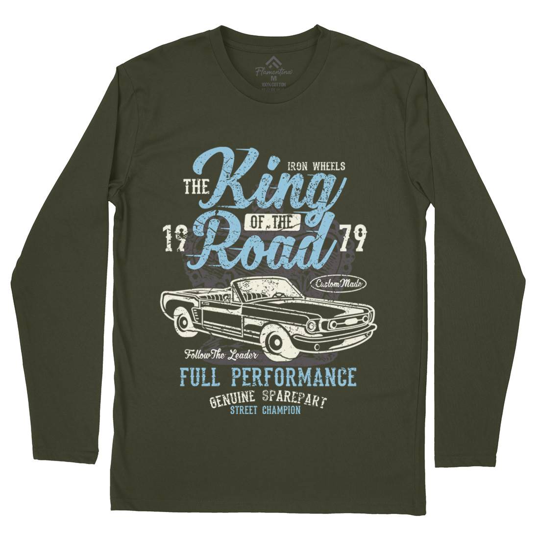 King Of The Road Mens Long Sleeve T-Shirt Motorcycles A078