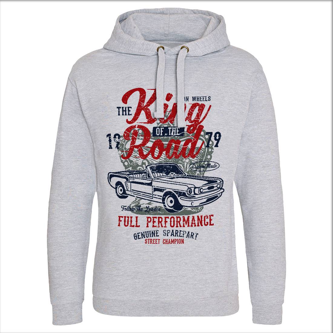 King Of The Road Mens Hoodie Without Pocket Motorcycles A078