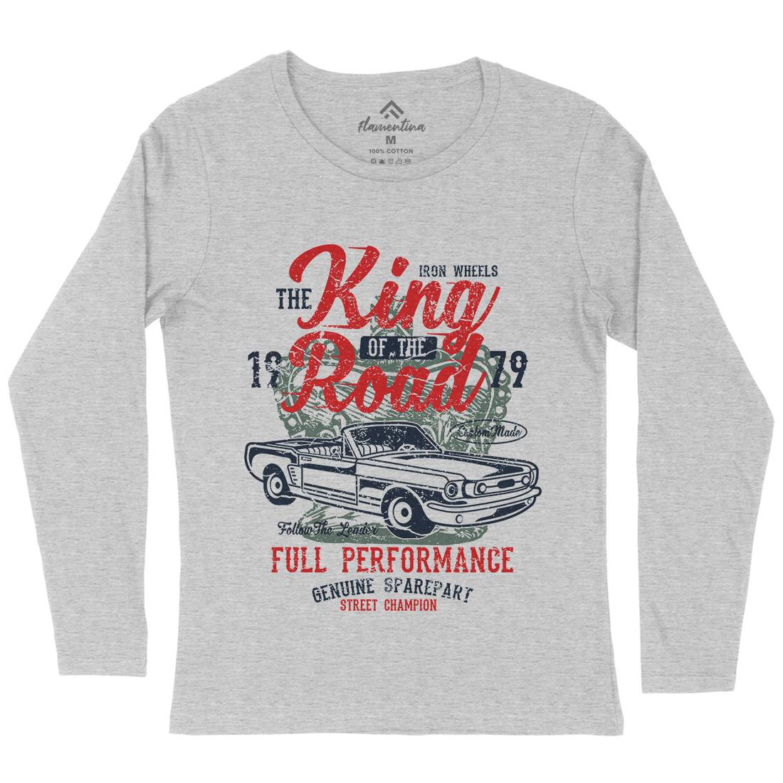 King Of The Road Womens Long Sleeve T-Shirt Motorcycles A078