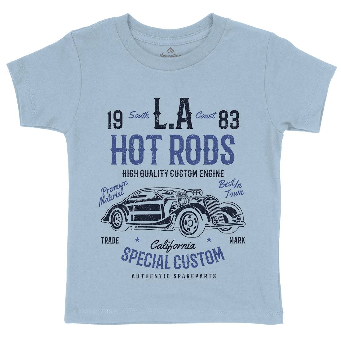 La Hot Rods Kids Organic Crew Neck T-Shirt Cars A079