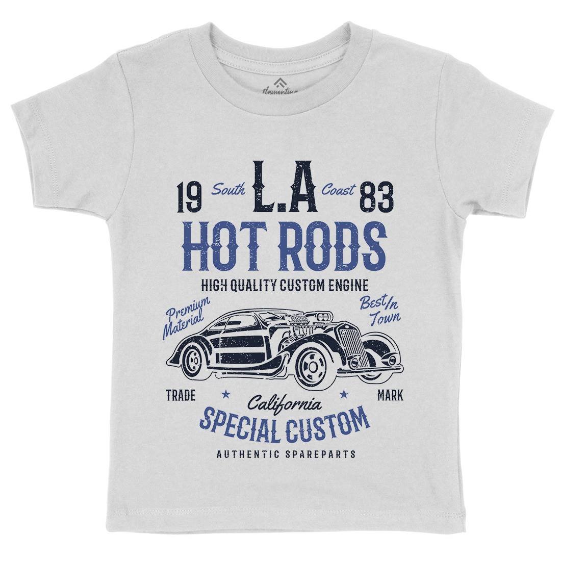 La Hot Rods Kids Organic Crew Neck T-Shirt Cars A079