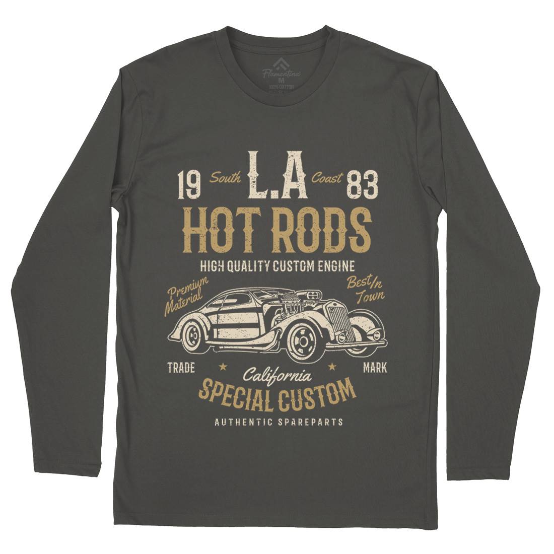 La Hot Rods Mens Long Sleeve T-Shirt Cars A079