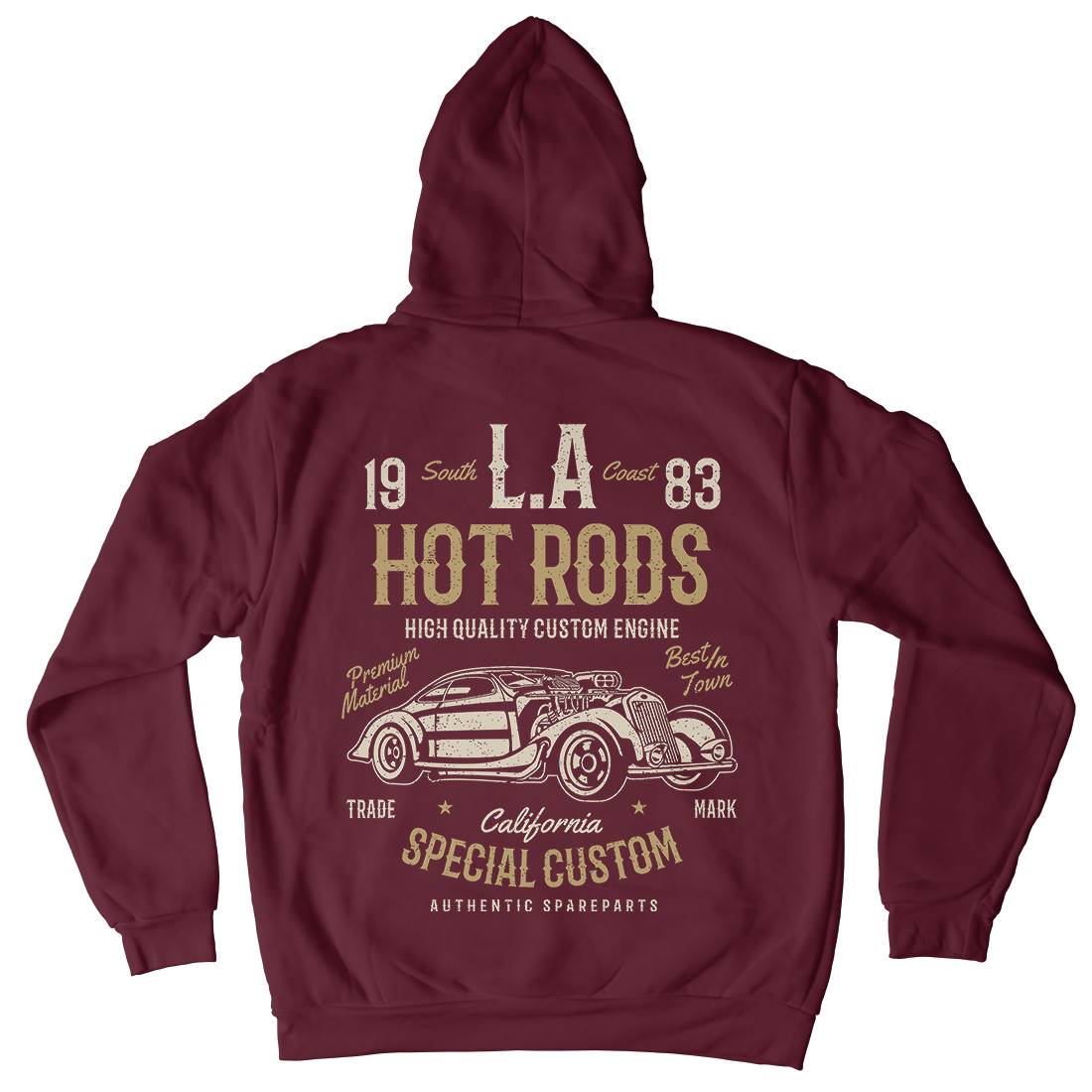 La Hot Rods Mens Hoodie With Pocket Cars A079