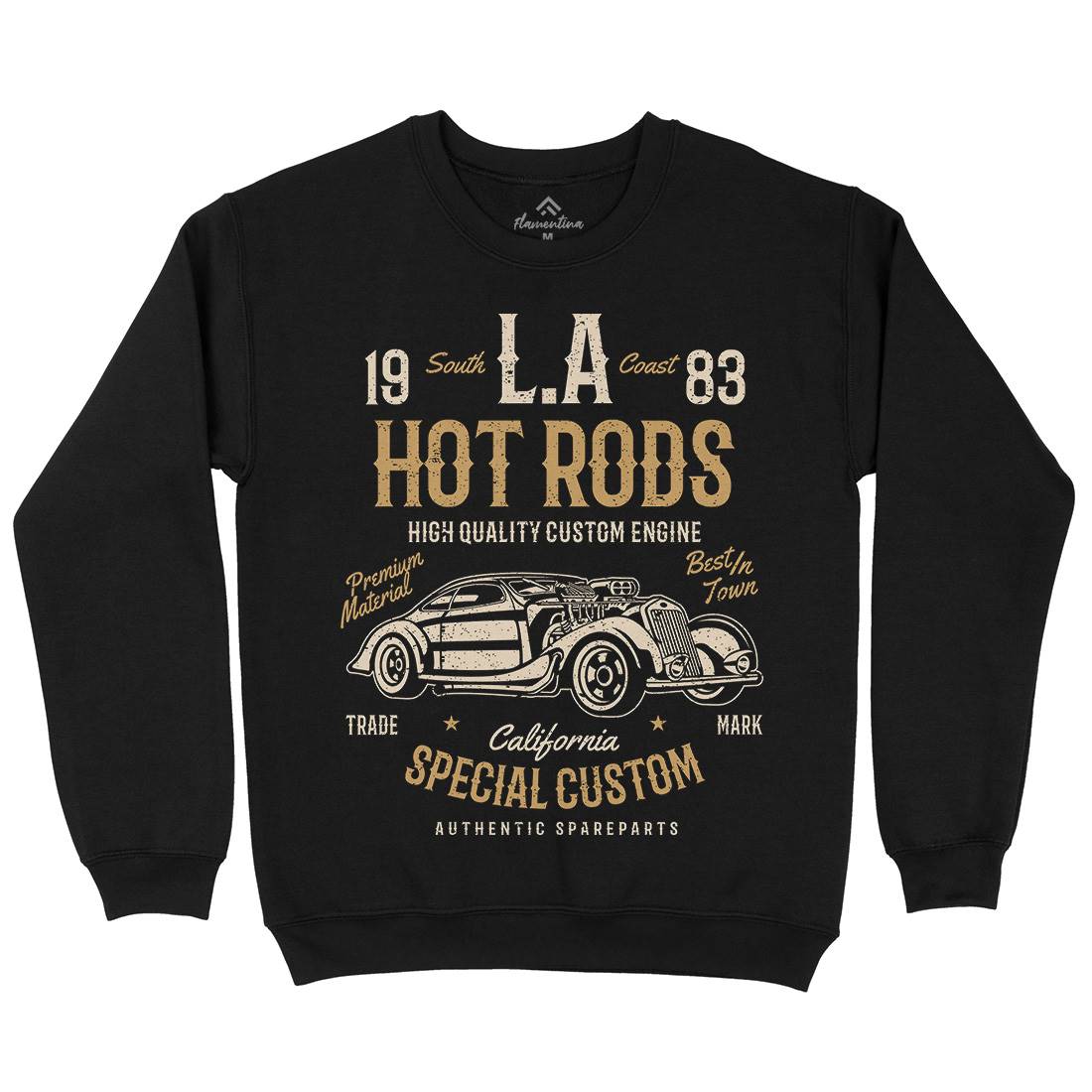 La Hot Rods Mens Crew Neck Sweatshirt Cars A079
