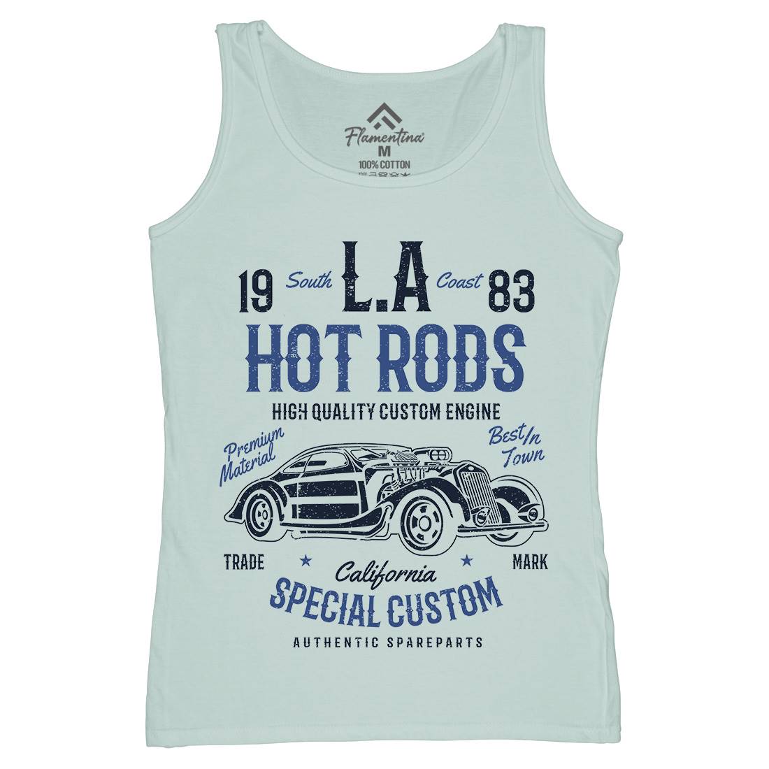 La Hot Rods Womens Organic Tank Top Vest Cars A079