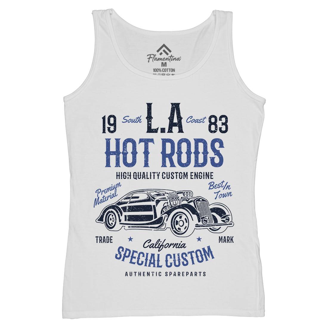 La Hot Rods Womens Organic Tank Top Vest Cars A079