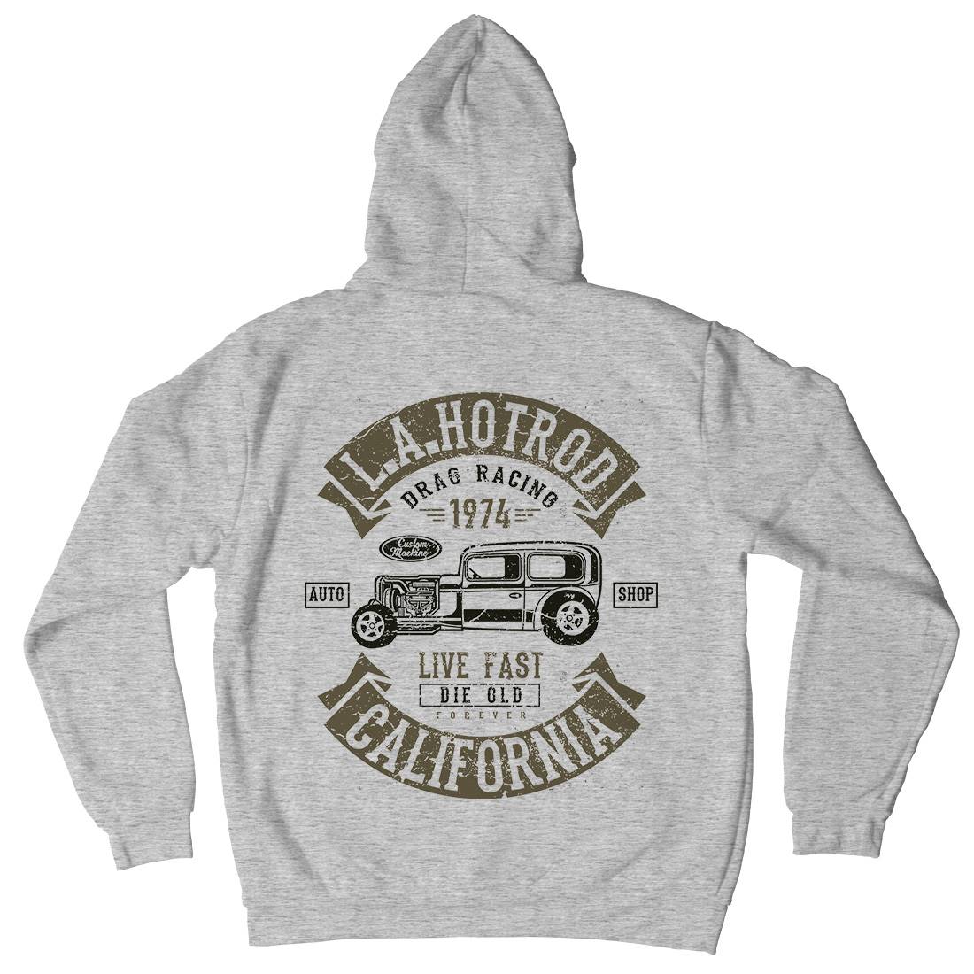 La Hotrod Mens Hoodie With Pocket Cars A080