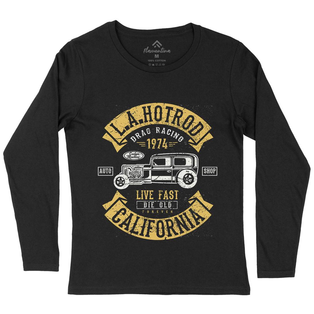 La Hotrod Womens Long Sleeve T-Shirt Cars A080