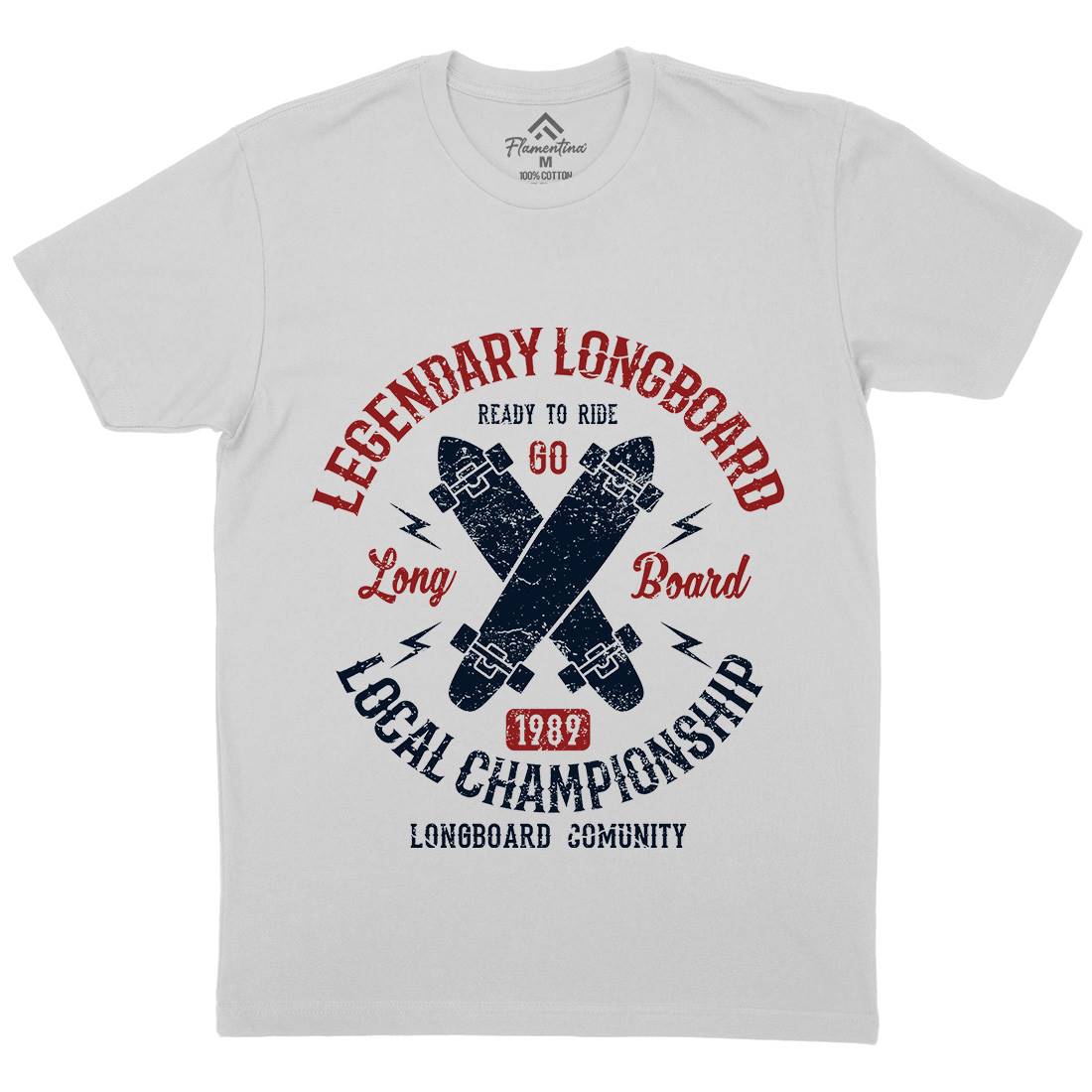 Legendary Longboard Mens Crew Neck T-Shirt Skate A082