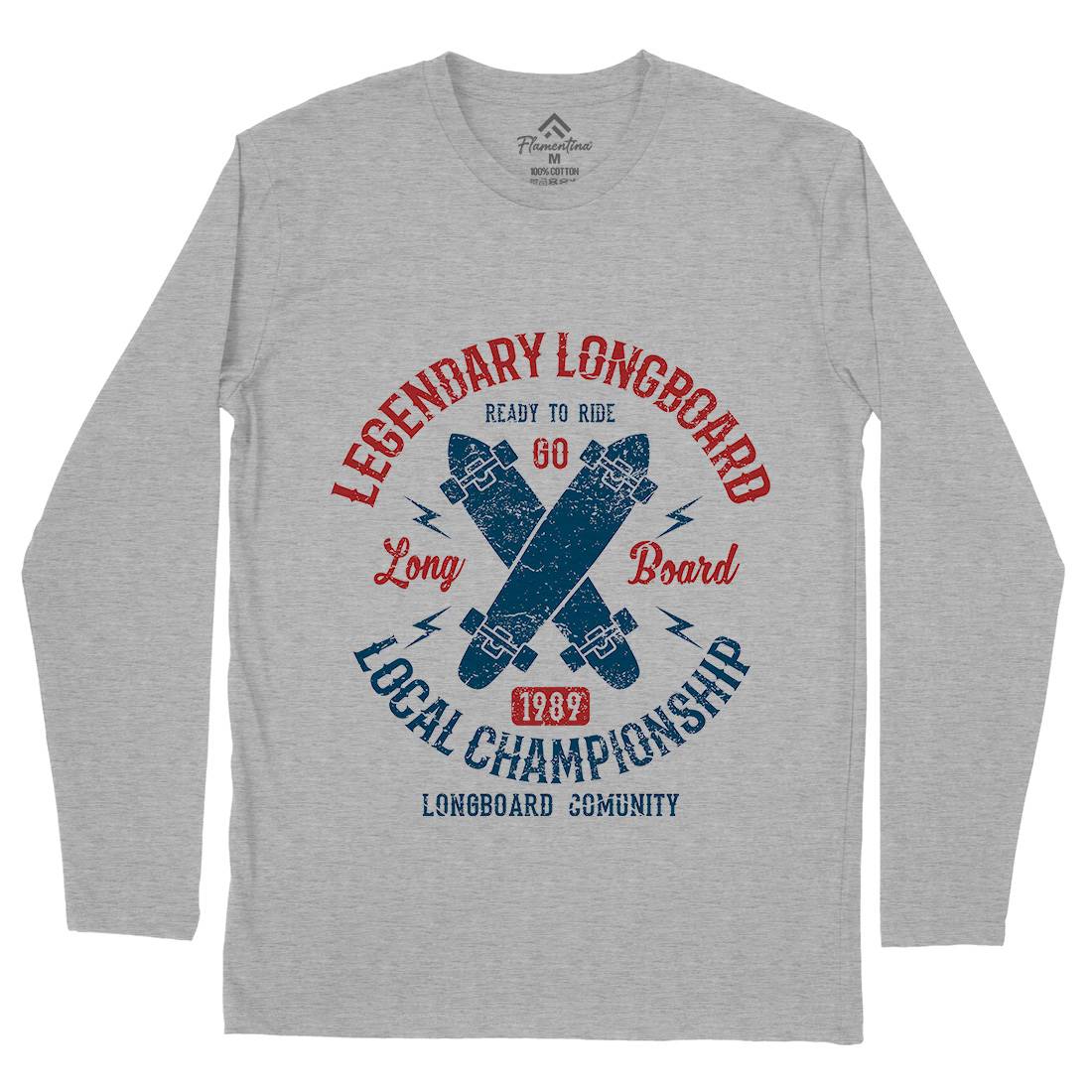 Legendary Longboard Mens Long Sleeve T-Shirt Skate A082
