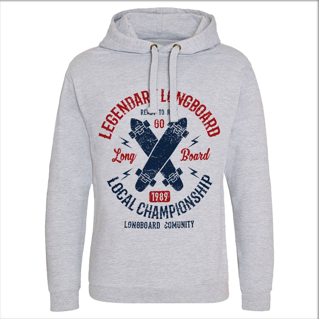 Legendary Longboard Mens Hoodie Without Pocket Skate A082