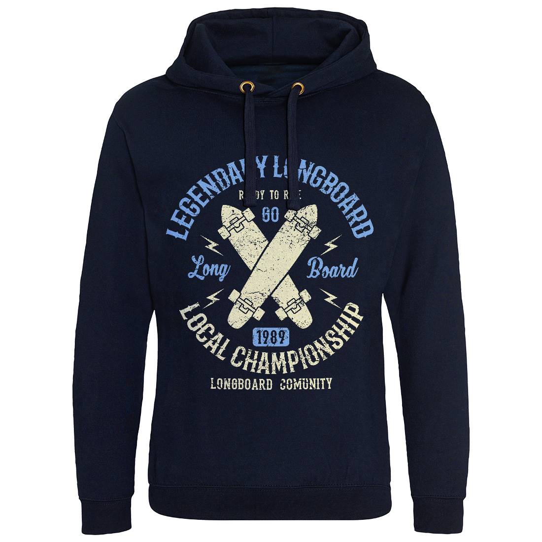 Legendary Longboard Mens Hoodie Without Pocket Skate A082