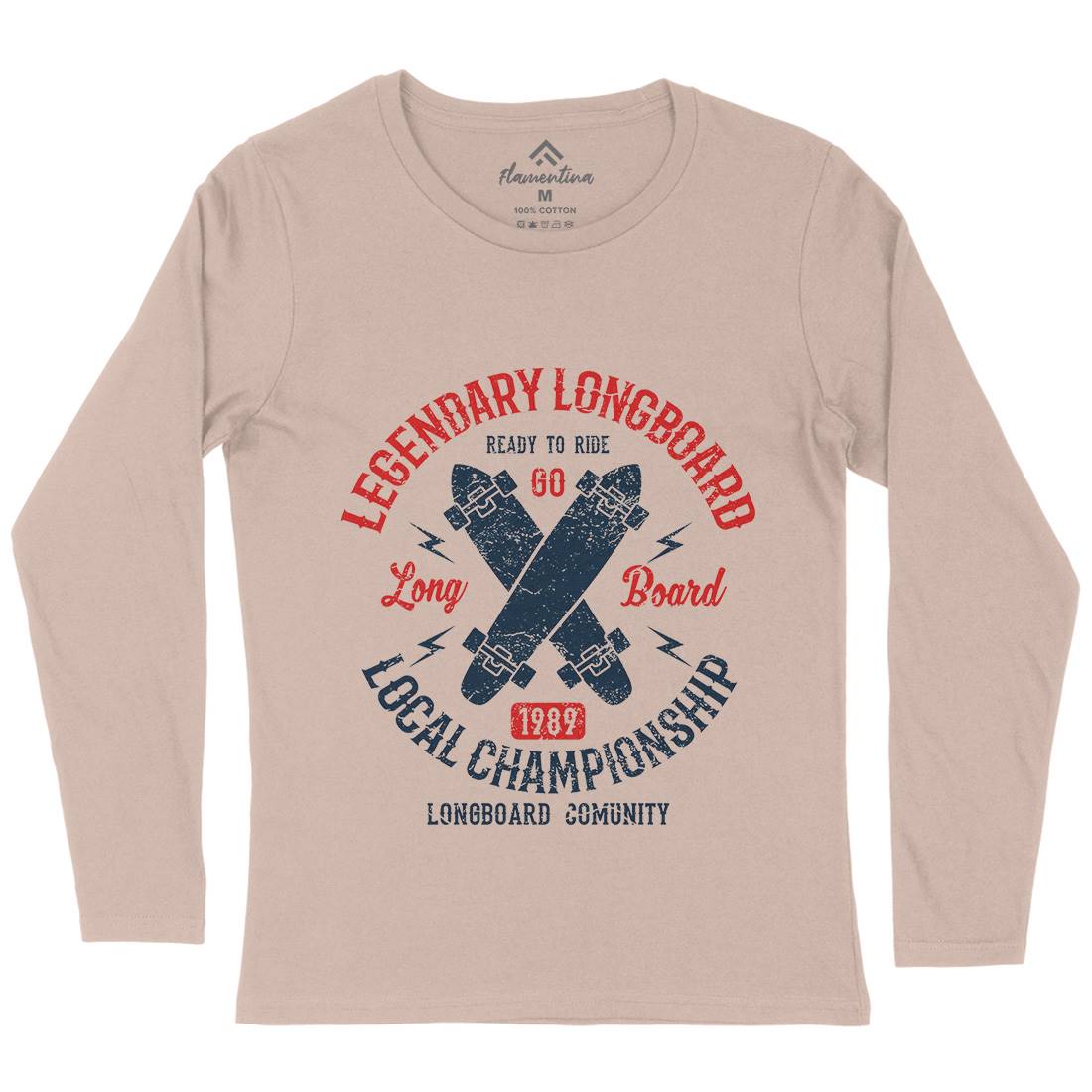 Legendary Longboard Womens Long Sleeve T-Shirt Skate A082