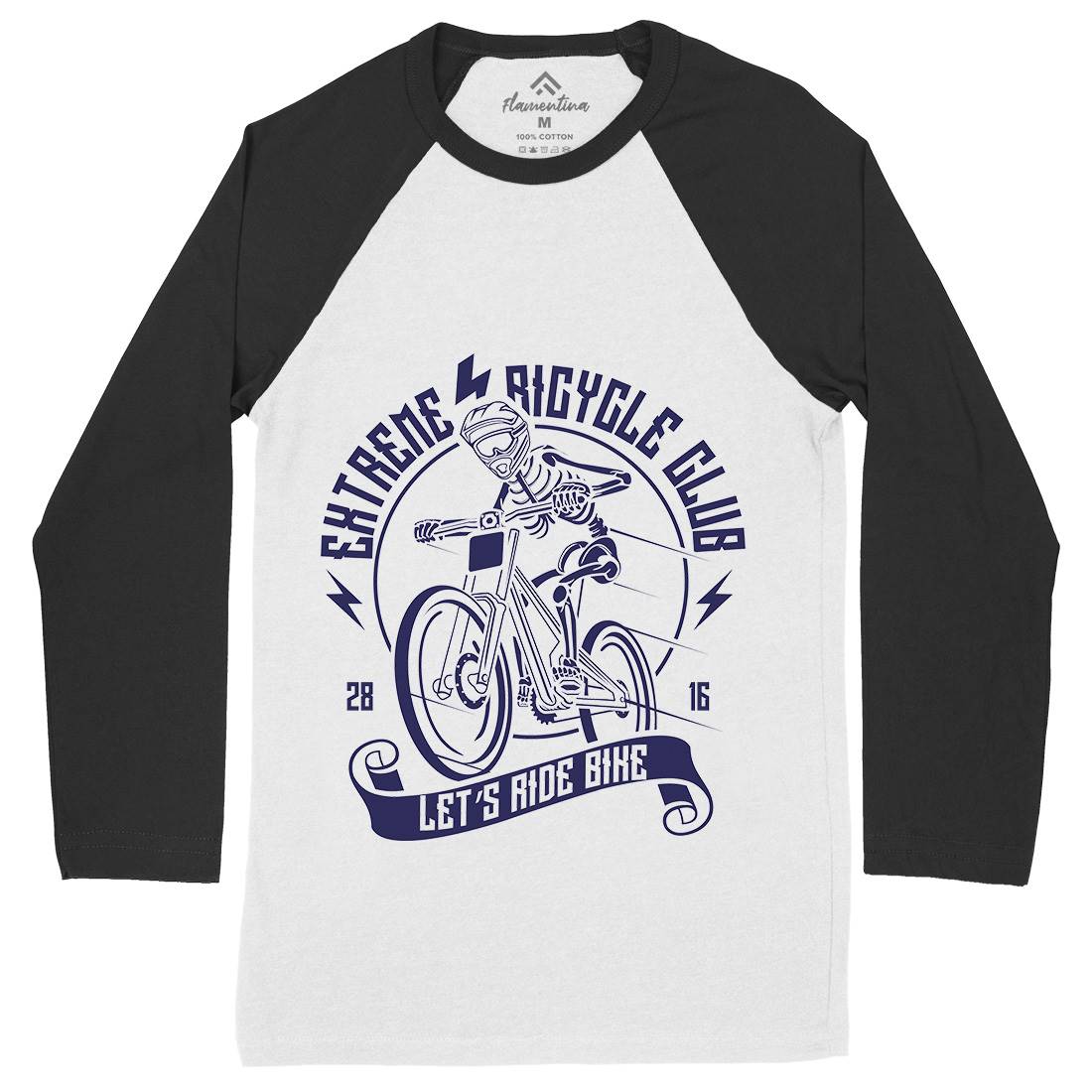 Let&#39;s Ride Bike Mens Long Sleeve Baseball T-Shirt Bikes A083