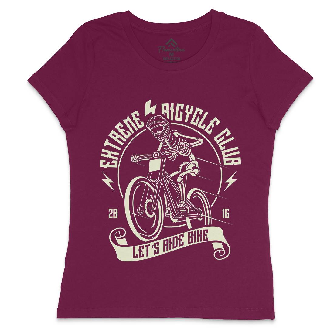 Let&#39;s Ride Bike Womens Crew Neck T-Shirt Bikes A083