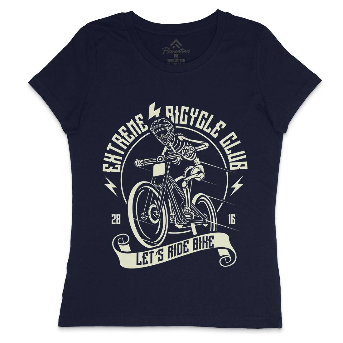 Let&#39;s Ride Bike Womens Crew Neck T-Shirt Bikes A083
