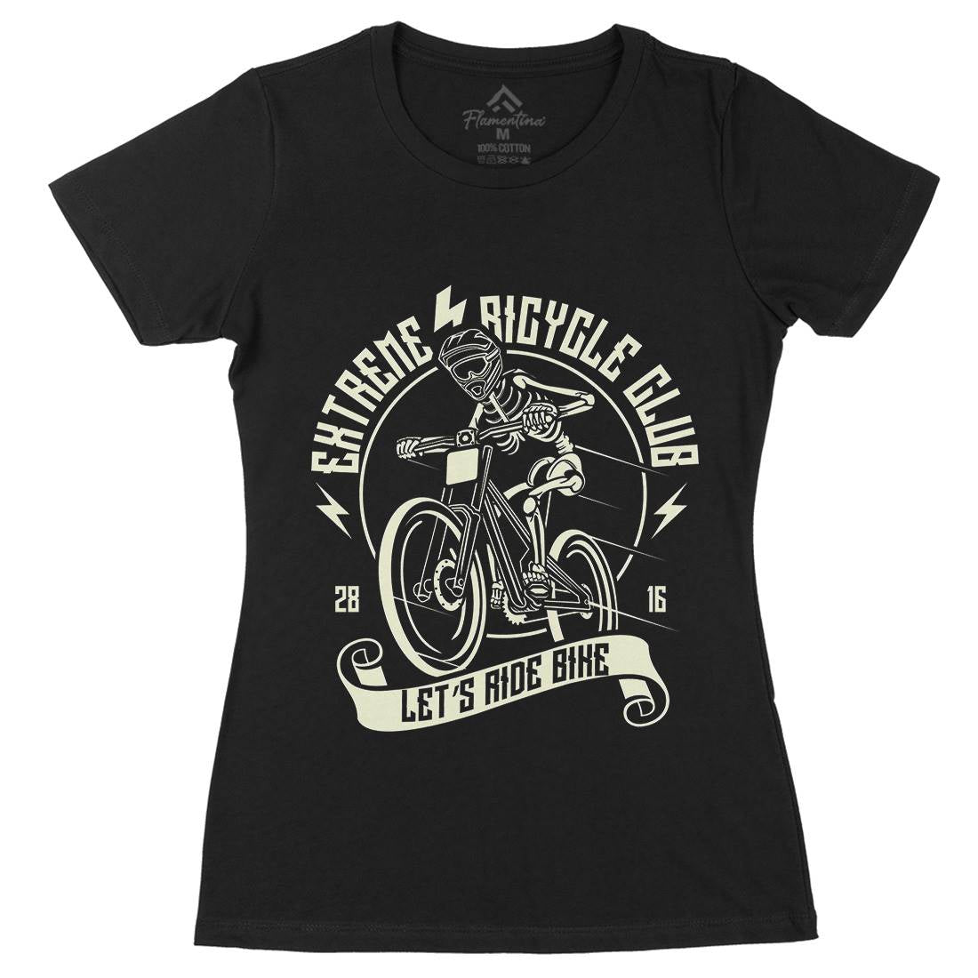 Let&#39;s Ride Bike Womens Organic Crew Neck T-Shirt Bikes A083