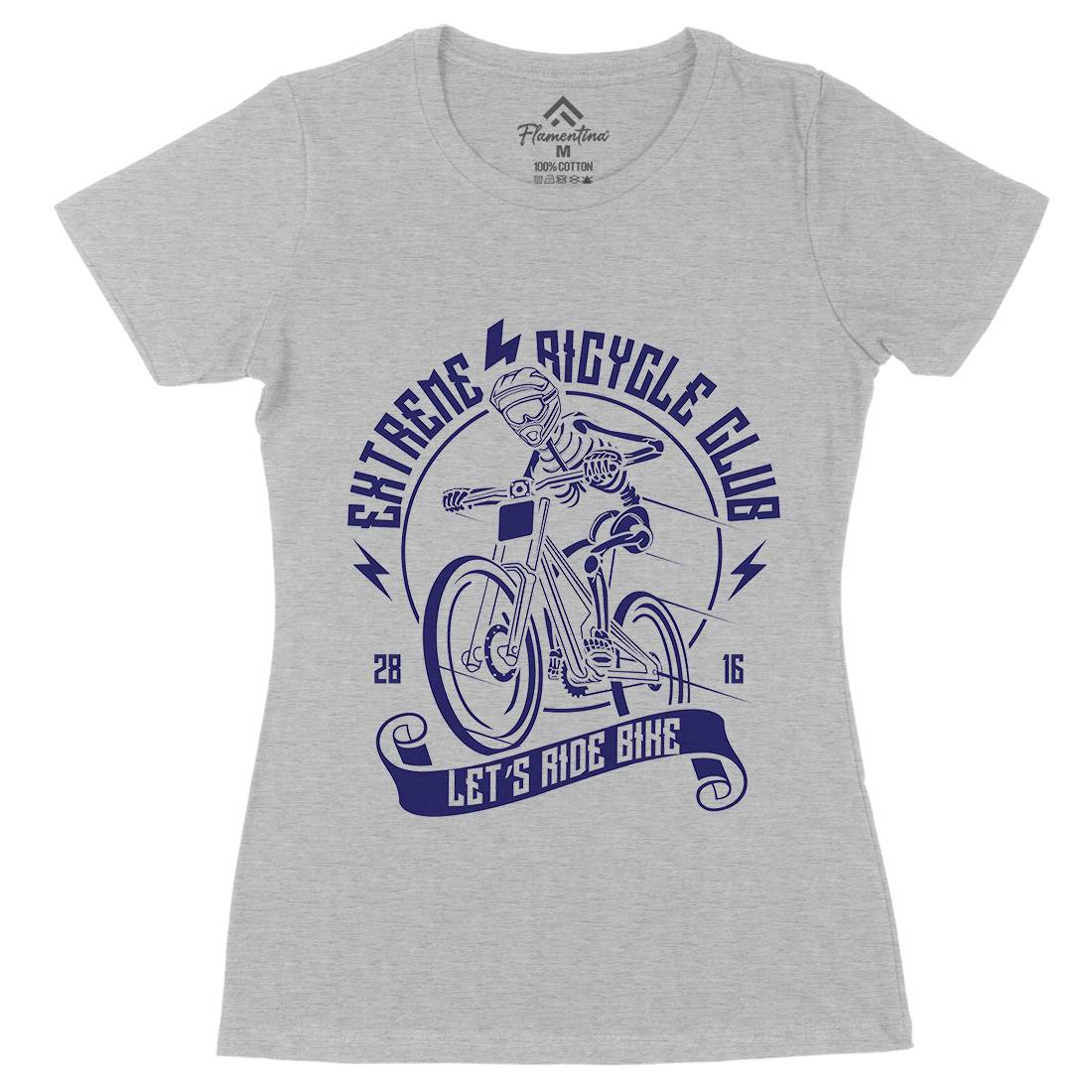 Let&#39;s Ride Bike Womens Organic Crew Neck T-Shirt Bikes A083