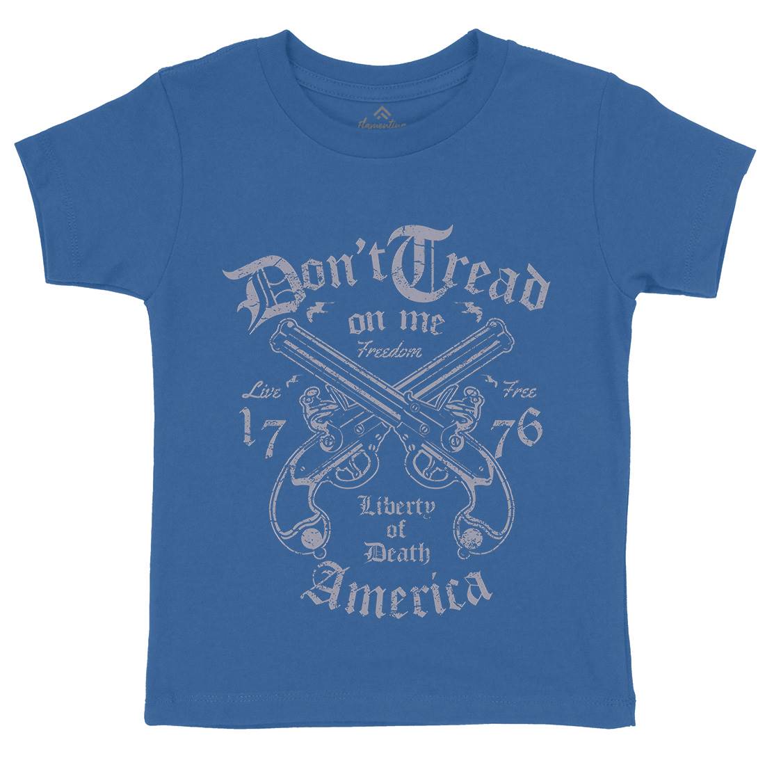 Liberty Of Death Kids Organic Crew Neck T-Shirt American A084
