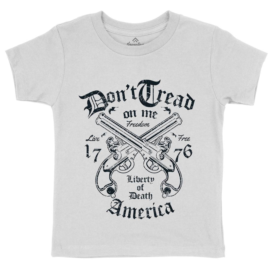 Liberty Of Death Kids Organic Crew Neck T-Shirt American A084
