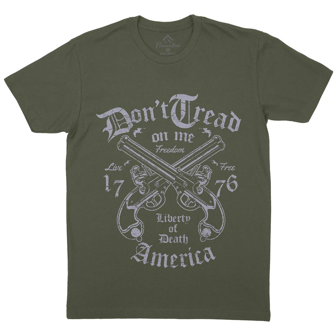 Liberty Of Death Mens Crew Neck T-Shirt American A084