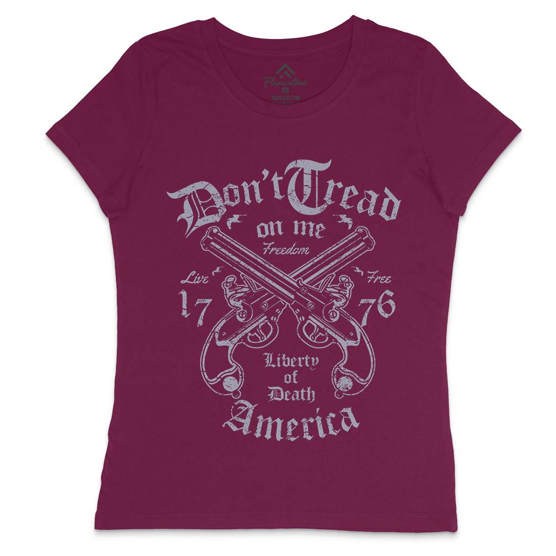 Liberty Of Death Womens Crew Neck T-Shirt American A084