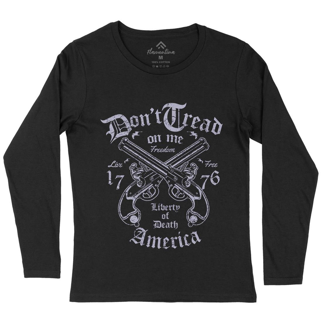 Liberty Of Death Womens Long Sleeve T-Shirt American A084