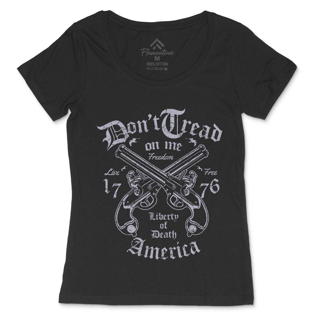 Liberty Of Death Womens Scoop Neck T-Shirt American A084