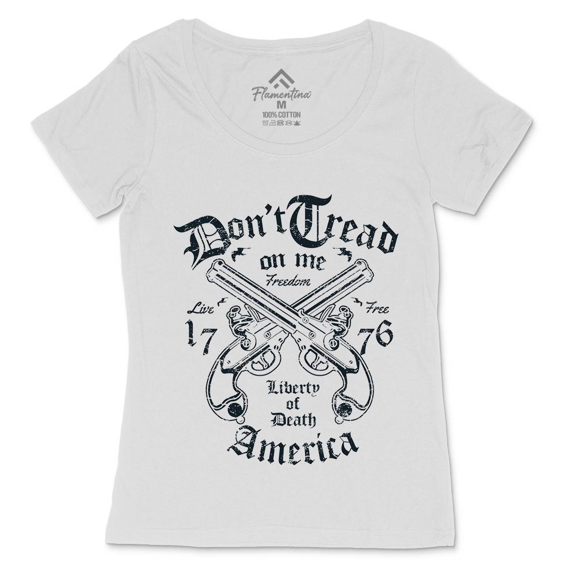 Liberty Of Death Womens Scoop Neck T-Shirt American A084