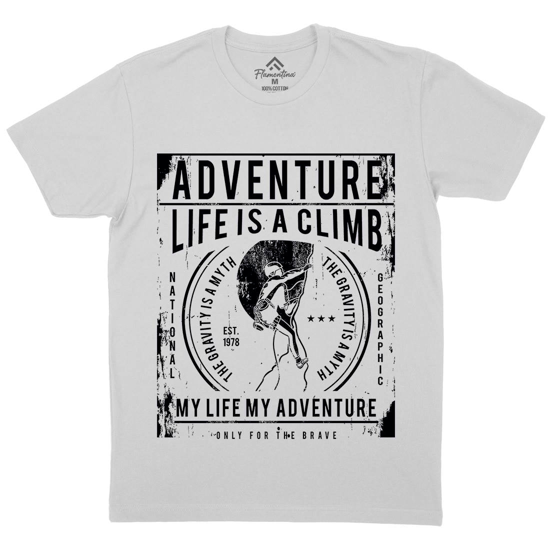 Life Is A Climb Mens Crew Neck T-Shirt Sport A085