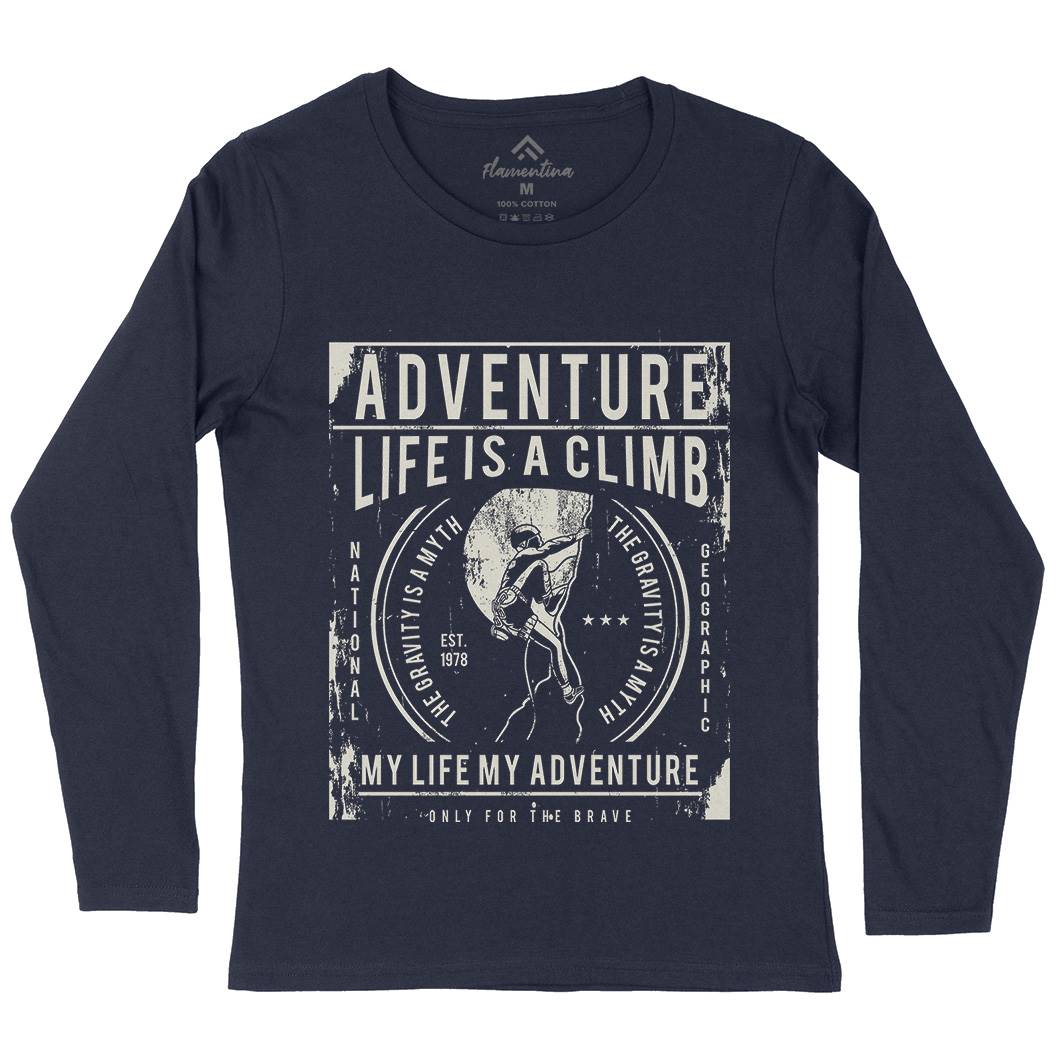 Life Is A Climb Womens Long Sleeve T-Shirt Sport A085
