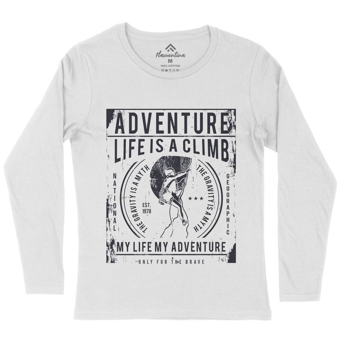 Life Is A Climb Womens Long Sleeve T-Shirt Sport A085