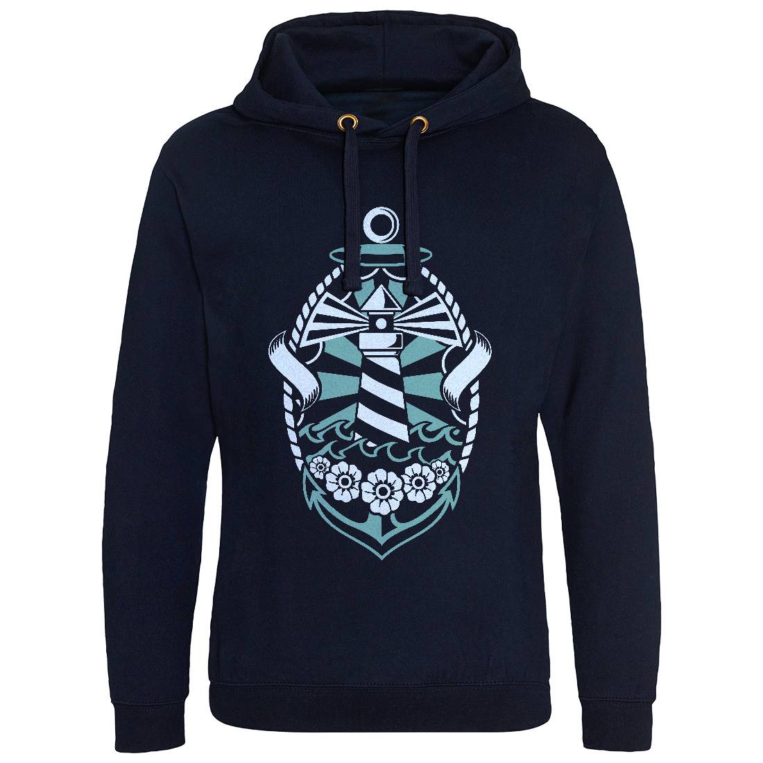 Lighthouse Mens Hoodie Without Pocket Navy A086